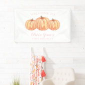 私たちのリトルカボプキンファースト誕生日ウェルカムバナー 横断幕 (インサイチュ)