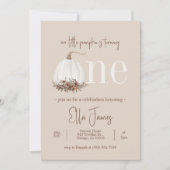 私たちのリトルカボプキンファースト誕生日招待状 招待状 (正面)