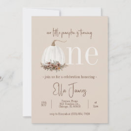 私たちのリトルカボプキンファースト誕生日招待状 招待状