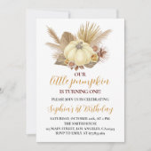 私たちのリトルカボプキンファースト誕生日招待状 招待状 (正面)