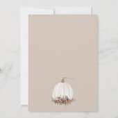 私たちのリトルカボプキンファースト誕生日招待状 招待状 (裏面)