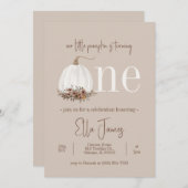 私たちのリトルカボプキンファースト誕生日招待状 招待状 (正面/裏面)