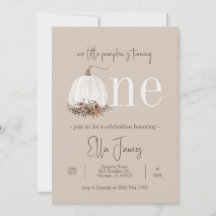 私たちのリトルカボプキンファースト誕生日招待状