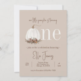 私たちのリトルカボプキンファースト誕生日招待状 招待状