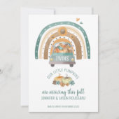 私たちのリトルカンプキンレインボーツインズ誕生 案内状 (正面)