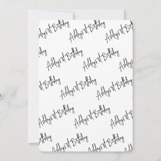 私たちのリトルキツネコテージコアスクリプト1st誕生日 招待状 (裏面)