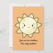 私たちのリトルサンシャインガールオレンジ誕生日 招待状 (裏面)