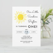 私たちのリトルサンシャインガール1st誕生日パーティー 招待状 (スタンド正面)