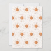 私たちのリトルサンシャインサンミニマルレトロ1st誕生日 招待状 (裏面)