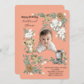 私たちのリトルサンシャインズ誕生日バッシュ招待状 招待状 (正面/裏面)