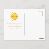 私たちのリトルサンシャインチルドレン誕生日招待状 ポストカード (裏面)