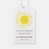 私たちのリトルサンシャインパーティーガール1st誕生日 ギフトタグ (裏面)