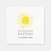 私たちのリトルサンシャインパーティーガール1st誕生日 スタンダードカクテルナプキン (正面)