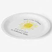 私たちのリトルサンシャインパーティーガール1st誕生日 ペーパープレート (アングル)