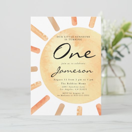 私たちのリトルサンシャインファースト誕生日 招待状 (スタンド正面)