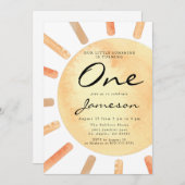 私たちのリトルサンシャインファースト誕生日 招待状 (正面/裏面)