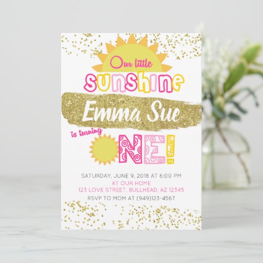 私たちのリトルサンシャインファースト誕生日 招待状 (スタンド正面)