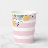 私たちのリトルサンシャインフローラピンクストライプ誕生日 紙コップ (裏面)