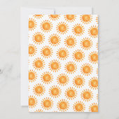 私たちのリトルサンシャインベビーの最初の誕生日パーティー 招待状 (裏面)