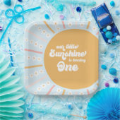 私たちのリトルサンシャインボホフローラの最初の誕生日 ペーパープレート (パーティー)