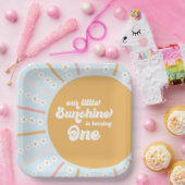 私たちのリトルサンシャインボホフローラの最初の誕生日 ペーパープレート (パーティー)