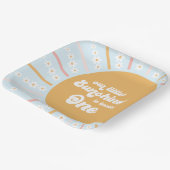 私たちのリトルサンシャインボホフローラの最初の誕生日 ペーパープレート (傾斜あり)