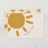 私たちのリトルサンシャインボーイガール誕生日 サンキューカード (正面/裏面)