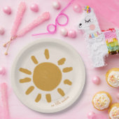 私たちのリトルサンシャインボーイガール誕生日 ペーパープレート (パーティー)