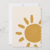 私たちのリトルサンシャインボーイガール誕生日 招待状 (裏面)