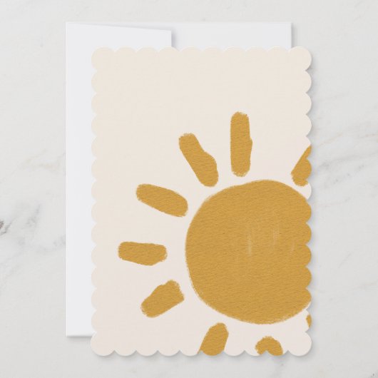 私たちのリトルサンシャインボーイガール誕生日 招待状 (裏面)