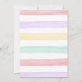 私たちのリトルサンシャインレインボーガールファースト誕生日 招待状 (裏面)