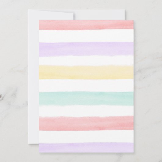 私たちのリトルサンシャインレインボーガールファースト誕生日 招待状 (裏面)