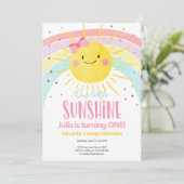 私たちのリトルサンシャインレインボーガールファースト誕生日 招待状 (スタンド正面)