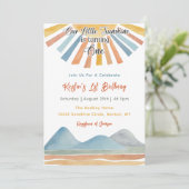 私たちのリトルサンシャインレインボー1st誕生日パーティー 招待状 (スタンド正面)