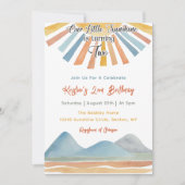 私たちのリトルサンシャインレインボー2nd誕生日パーティー 招待状 (正面)