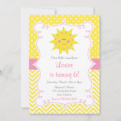 私たちのリトルサンシャイン誕生日 招待状 (正面)