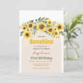 私たちのリトルサンシャイン1st誕生日パーティの招待状 招待状 (スタンド正面)