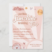 私たちのリトルサンシャイン2ndバースデーレインボーパーティー 招待状 (正面)