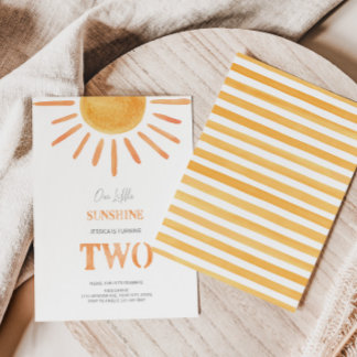 私たちのリトルサンシャイン2nd誕生日招待状 招待状