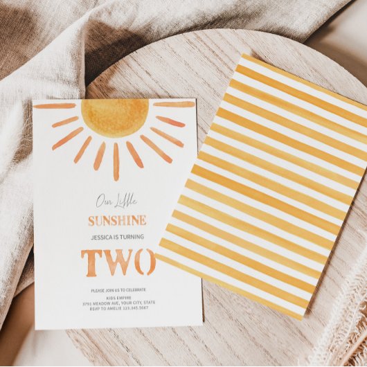 私たちのリトルサンシャイン2nd誕生日招待状 招待状
