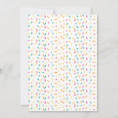 私たちのリトルスウィートアート棒つきキャンデー1st誕生日 招待状 (裏面)