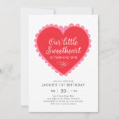 私たちのリトルスウィートアールヴァレンティネス誕生日 招待状 (正面)