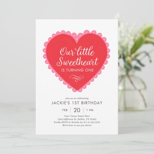 私たちのリトルスウィートアールヴァレンティネス誕生日 招待状 (スタンド正面)