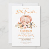 私たちのリトルスウィートカボチャ誕生日招待状 招待状 (正面)