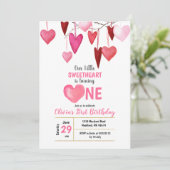 私たちのリトルスウィートバレンタインバルーン誕生日 招待状 (スタンド正面)