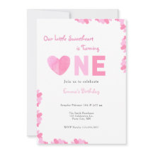私たちのリトルスウィートファースト誕生日招待状