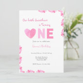 私たちのリトルスウィートファースト誕生日招待状 招待状 (スタンド正面)