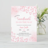 私たちのリトルスウィートベビーシャワー招待状 招待状 (スタンド正面)