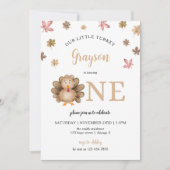 私たちのリトルトルコ秋感謝祭1st誕生日 招待状 (正面)