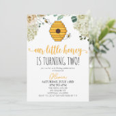 私たちのリトルハニーのまわりに誕生日パーティー 招待状 (スタンド正面)